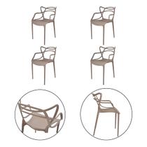 Kit 4 Cadeiras Allegra Leve e Prática p/ Eventos Reuniões