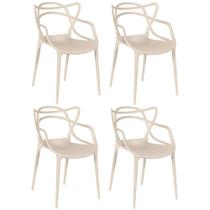 Kit 4 Cadeiras Allegra - Nude