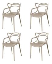 Kit 4 cadeiras allegra nude Kit 4 cadeiras allegra nude