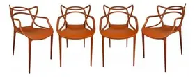 Kit 4 cadeiras allegra terra cota Kit 4 cadeiras allegra terra cota
