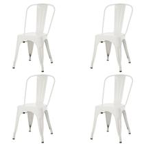 Kit 4 Cadeiras ANM6671F Tolix Iron Titan Anima Office Ferro Pintura Epóxi Branco Kit 4 Cadeiras ANM6671F Tolix Iron Titan Anima Office Ferro Pintura Epóxi Branco