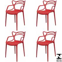Kit 4 Cadeiras Aviv em Polipropileno Vermelho - 70863