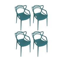 Kit 4 Cadeiras Aviv Verde Java Polipropileno Fratini