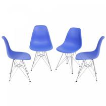 Kit 4 Cadeiras Base Cromada Dkr Kit 4 Cadeiras Base Cromada Dkr