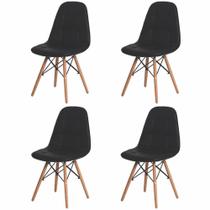 Kit 4 Cadeiras Charles Eames Eiffel Botone Amarela