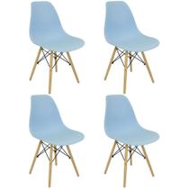 Kit 4 Cadeiras Charles Eames Eiffel Wood Design - ul Claro