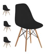Kit 4 Cadeiras Charles Eames Preta