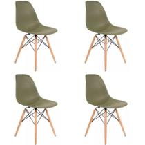 Kit 4 Cadeiras Charles Eames Wood Design Eiffel Colorida - Homelandia