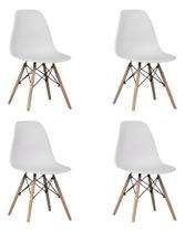 Kit 4 Cadeiras Charles Eames Wood Design Eiffel Coloridas