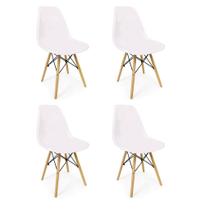 Kit 4 Cadeiras Charles Eames Wood Design Eiffel Coloridas