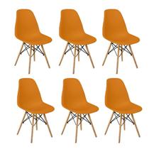 Kit 4 Cadeiras Charles Eames Wood Design Eiffel Coloridas