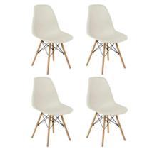 Kit 4 Cadeiras Charles Eames Wood Design Eiffel Diversas Cores