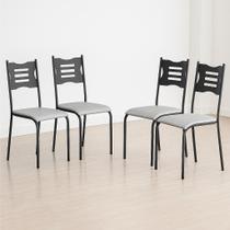 Kit 4 Cadeiras de Cozinha Sala Jantar Varanda Sala de Estar Epoxi 542.slp