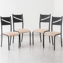 Kit 4 Cadeiras de Cozinha Sala Jantar Varanda Sala de Estar Epoxi 543.new Kit 4 Cadeiras de Cozinha Sala Jantar Varanda Sala de Estar Epoxi 543.new