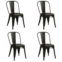 Kit 4 Cadeiras de Design Linha Tolix Aço Metal Sala Jantar Bar Garden Life