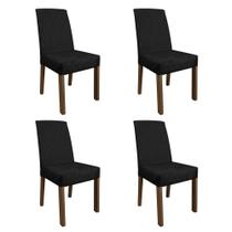 Kit 4 Cadeiras de Jantar 4255 Rustic/Oxford Madesa Kit 4 Cadeiras de Jantar 4255 Rustic/Oxford Madesa