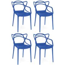 Kit 4 Cadeiras de Jantar Allegra Prática Empilhável - Azul Petróleo Kit 4 Cadeiras de Jantar Allegra Prática Empilhável - Azul Petróleo