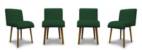 Kit 4 Cadeiras De Jantar Century Suede Verde - Meu Lar Decorações