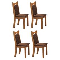 Kit 4 Cadeiras de Jantar Estofadas Veludo Dalas Yescasa
