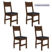 Kit 4 Cadeiras de Jantar MDF Milano