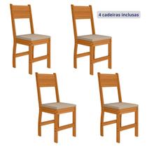 Kit 4 Cadeiras de Jantar MDF Milano Kit 4 Cadeiras de Jantar MDF Milano