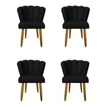 Kit 4 Cadeiras de Jantar Moderna Flor - Balaqui Decor