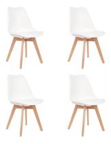 Kit 4 Cadeiras de Jantar Saarinen Tulip Branca