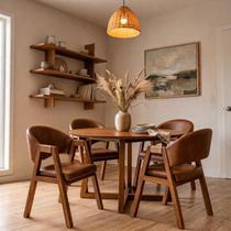 Kit 4 Cadeiras de Jantar Sala Design Moderno Juju Marrom/Nozes
