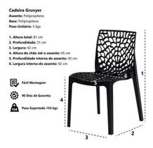 Kit 4 Cadeiras De Mesa Sala Para Jantar Gruvyer - Preto