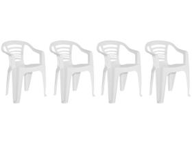 Kit 4 Cadeiras de Plástico Garden Life Natal