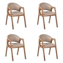 Kit 4 Cadeiras Decorativa Sala de Jantar Luxo Larissa Facto Fendi - Mozzelar Kit 4 Cadeiras Decorativa Sala de Jantar Luxo Larissa Facto Fendi - Mozzelar