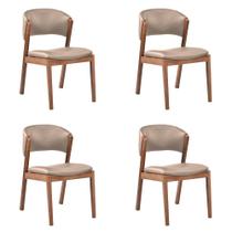 Kit 4 Cadeiras Decorativa Sala de Jantar Luxo Luna Facto Fendi - Mozzelar Kit 4 Cadeiras Decorativa Sala de Jantar Luxo Luna Facto Fendi - Mozzelar