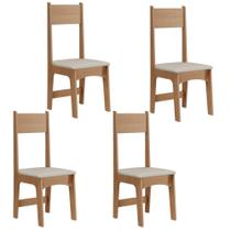 Kit 4 Cadeiras Delta material sintético Revestido Estrutura 100% MDF Sonetto
