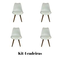 Kit 4 Cadeiras design absolut Moderna cor Branca
