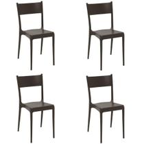 Kit 4 Cadeiras Diana Marrom Tramontina 92030/419 Kit 4 Cadeiras Diana Marrom Tramontina 92030/419