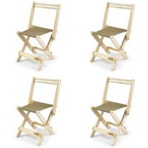 Kit 4 Cadeiras Dobráveis para Jardim Sereno