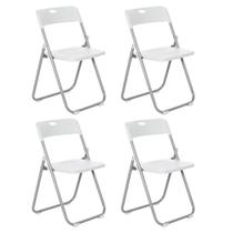 Kit 4 cadeiras dobrável Fort para restaurante e espaços comerciais Branco Kit 4 cadeiras dobrável Fort para restaurante e espaços comerciais Branco
