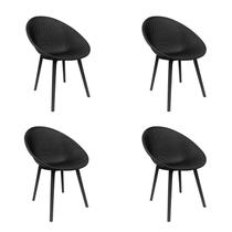 Kit 4 Cadeiras Drops Preto Rivatti