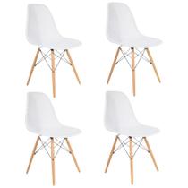 Kit 4 Cadeiras Eames Design Colméia Eloisa branco off white