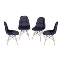 Kit 4 Cadeiras Eames Eifeel Botone