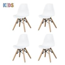 Kit 4 Cadeiras Eames Eiffel Infantil Espaço Kids Quarto Brinquedoteca - La Mobilia