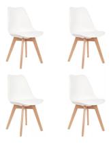 Kit 4 Cadeiras Eames Tulip Branca