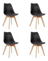 Kit 4 Cadeiras Eames Tulipa Preta