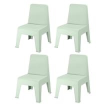 Kit 4 Cadeiras Empilhável Infantil Origami Rivatti 38,5 cm (Larg) Estrutura Polipropileno (PP) Menta