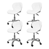 Kit 4 Cadeiras Escritório Giratória Office Eiffel Slim Kit 4 Cadeiras Escritório Giratória Office Eiffel Slim