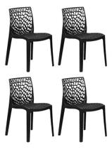 Kit 4 Cadeiras Estilo Coral Sala Jantar Cozinha Jardim Bar sacada