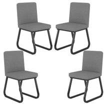 Kit 4 Cadeiras Estilo Industrial Toronto Pret/cinza - Móveis Arapongas - MOVEIS ARAPONGAS