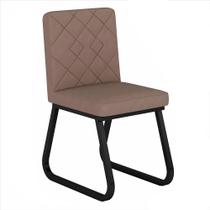 Kit 4 Cadeiras Estofadas Industrial Chicago Pre/cap - Móveis Arapongas