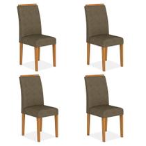 Kit 4 Cadeiras Estofadas Londres Cinamomo/capuccino - Moveis Arapongas - A Móveis Arapongas