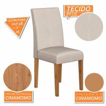 Kit 4 Cadeiras Estofadas Sofia Cinamomo/bege - Móveis Arapongas Kit 4 Cadeiras Estofadas Sofia Cinamomo/bege - Móveis Arapongas